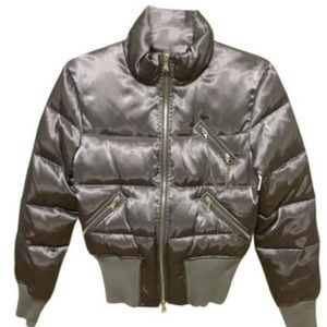 Grey/silver down feather Express jacket